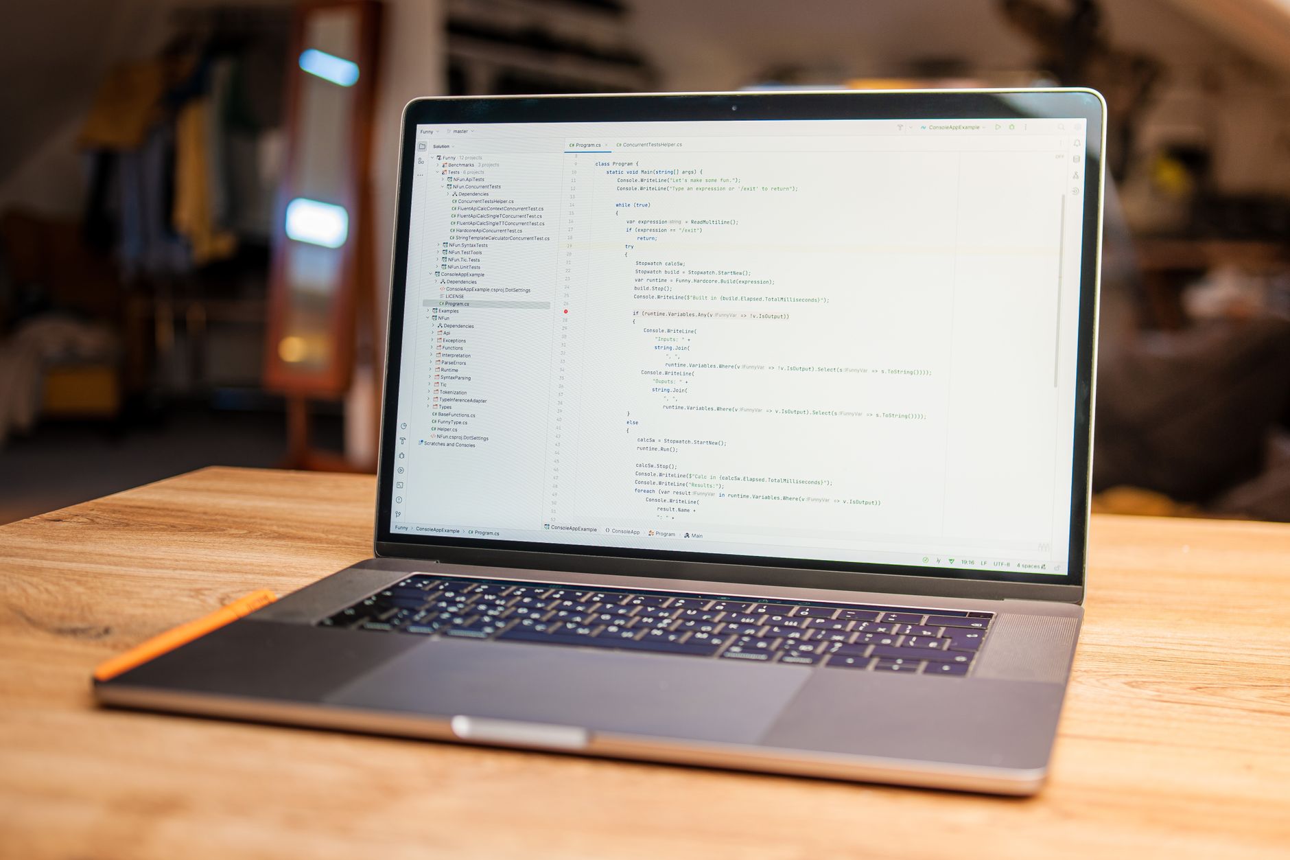 A website design open on a laptop screen